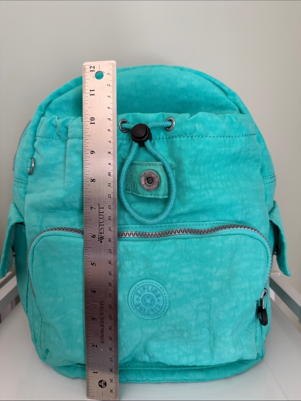 Kipling Turquoise Drawstring Backpack Shoulder Bag - Picture 2 of 6